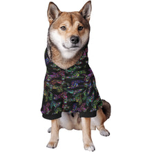 Load image into Gallery viewer, Neon Floral Wolves Pet Dog Hoodie
