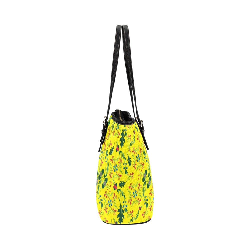 Vine Life Lemon Leather Tote Bag