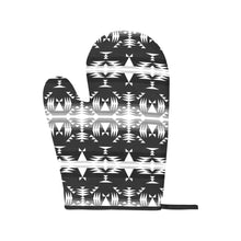 Load image into Gallery viewer, Between the Mountains Black and White Oven Mitt &amp; Pot Holder
