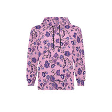 Load image into Gallery viewer, Purple Floral Amour Men&#39;s Long Sleeve Fleece Hoodie
