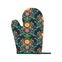 Load image into Gallery viewer, Floral Beadwork Four Clans Oven Mitt &amp; Pot Holder
