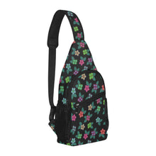 Load image into Gallery viewer, Berry Flowers Black Chest Bag
