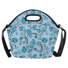 Load image into Gallery viewer, Blue Floral Amour Neoprene Lunch Bag/Large
