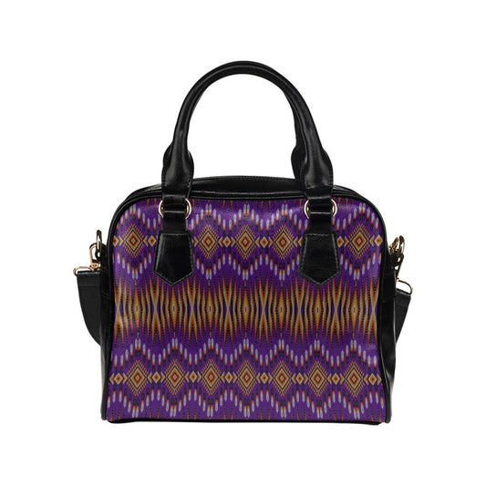 Fire Feather Purple Shoulder Handbag