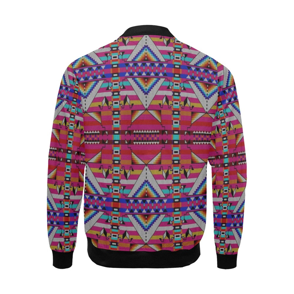 Medicine Blessing Pink Bomber Jacket for Men