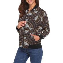 Load image into Gallery viewer, Hawk Feathers Bomber Jacket for Women
