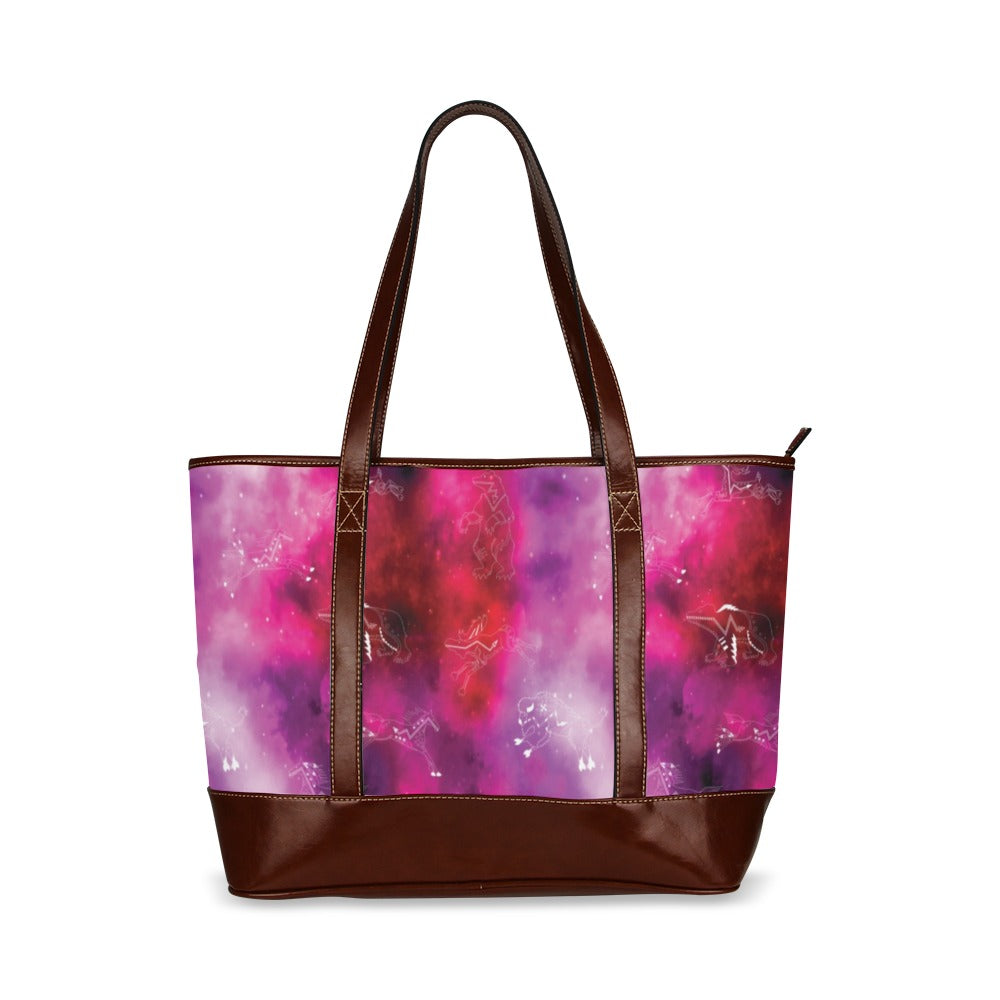 Animal Ancestors 8 Gaseous Clouds Pink and Red Tote Handbag