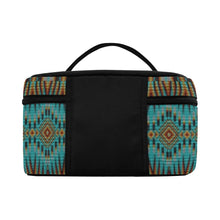 Load image into Gallery viewer, Fire Feather Turquoise Cosmetic Bag/Large
