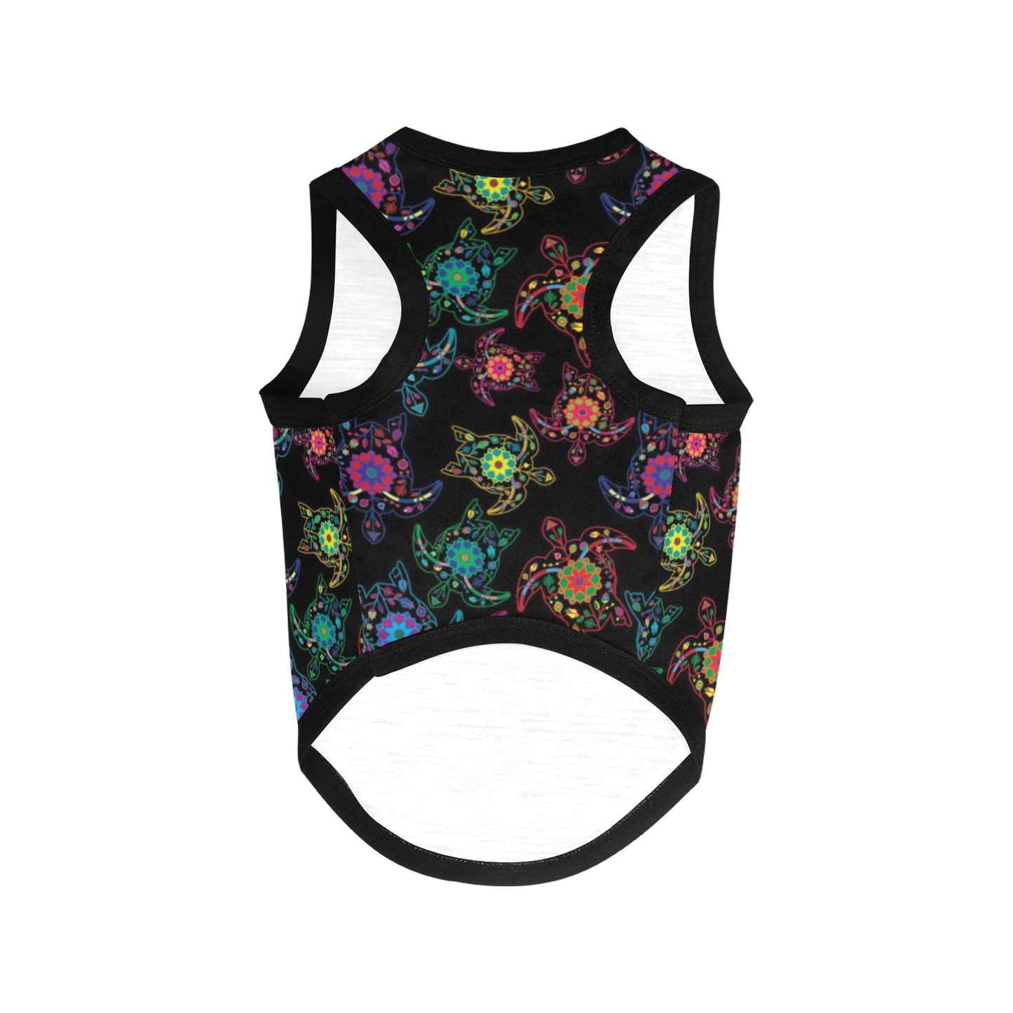 Neon Floral Turtle Pet Tank Top