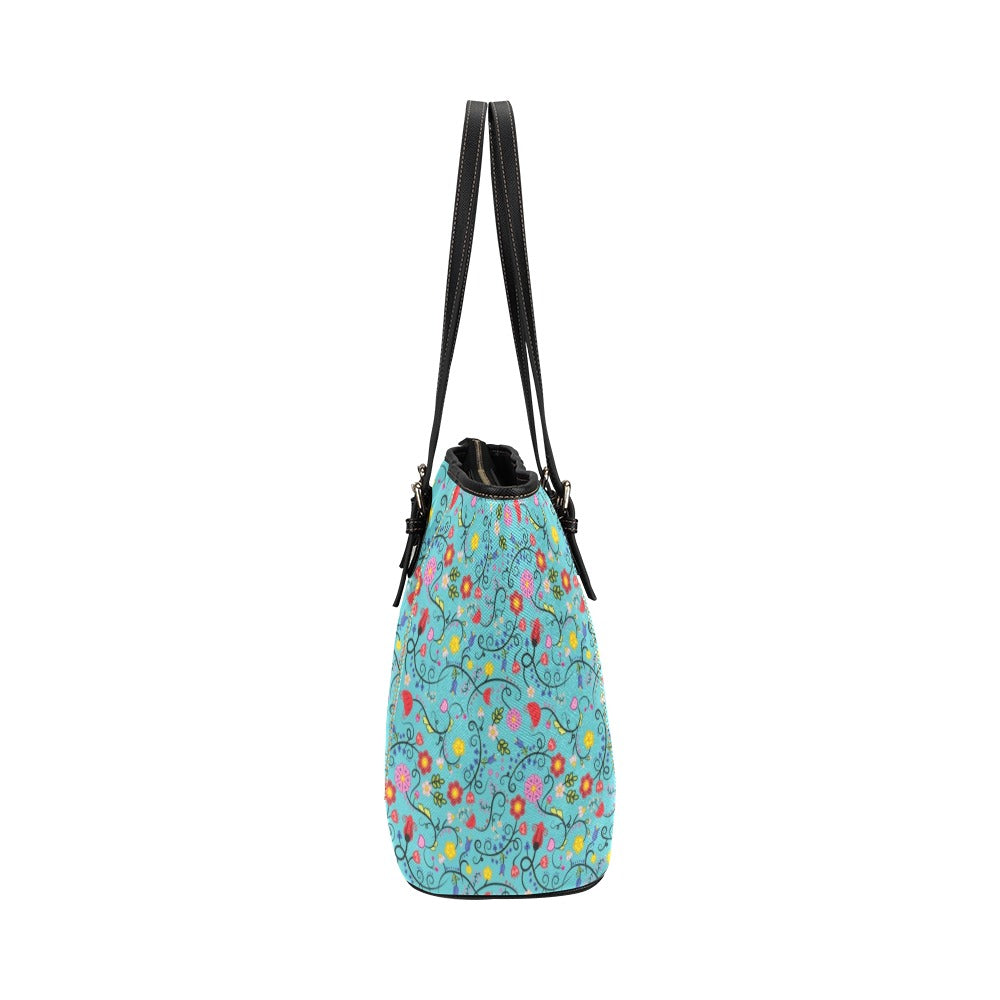 Nipin Blossom Sky Leather Tote Bag