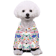 Load image into Gallery viewer, Floral Beadwork Four Clans White Pet Dog Hoodie
