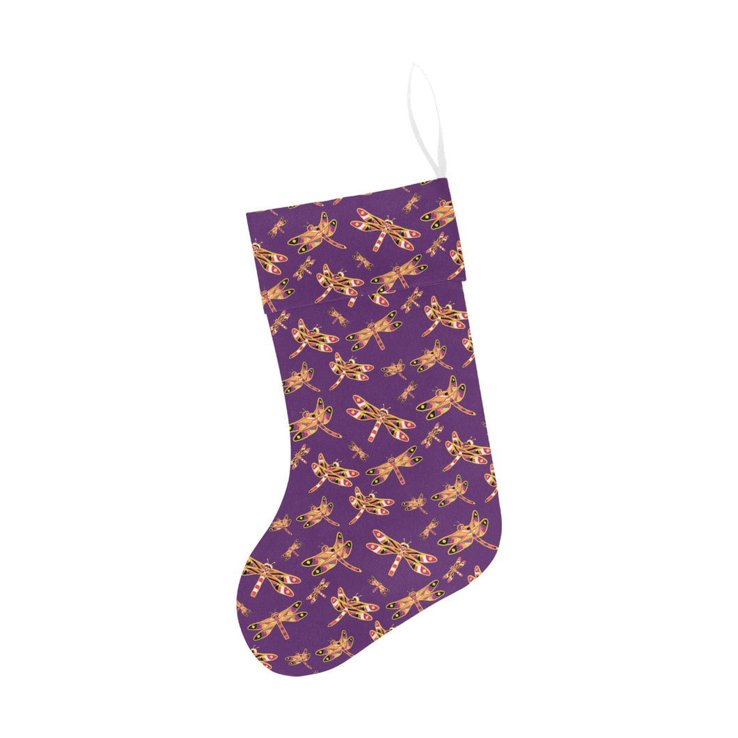 Gathering Yellow Purple Christmas Stocking