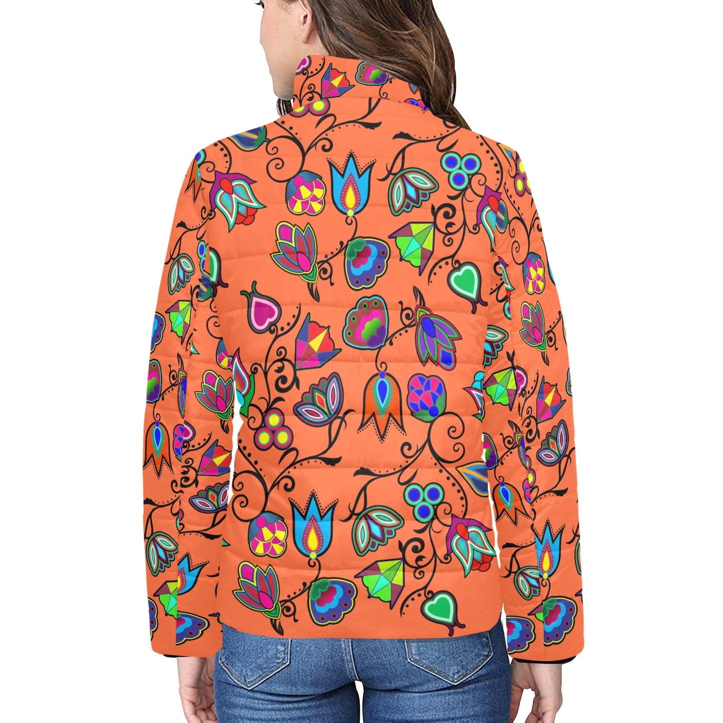 Indigenous Paisley Sierra Women's Stand Collar Padded Jacket