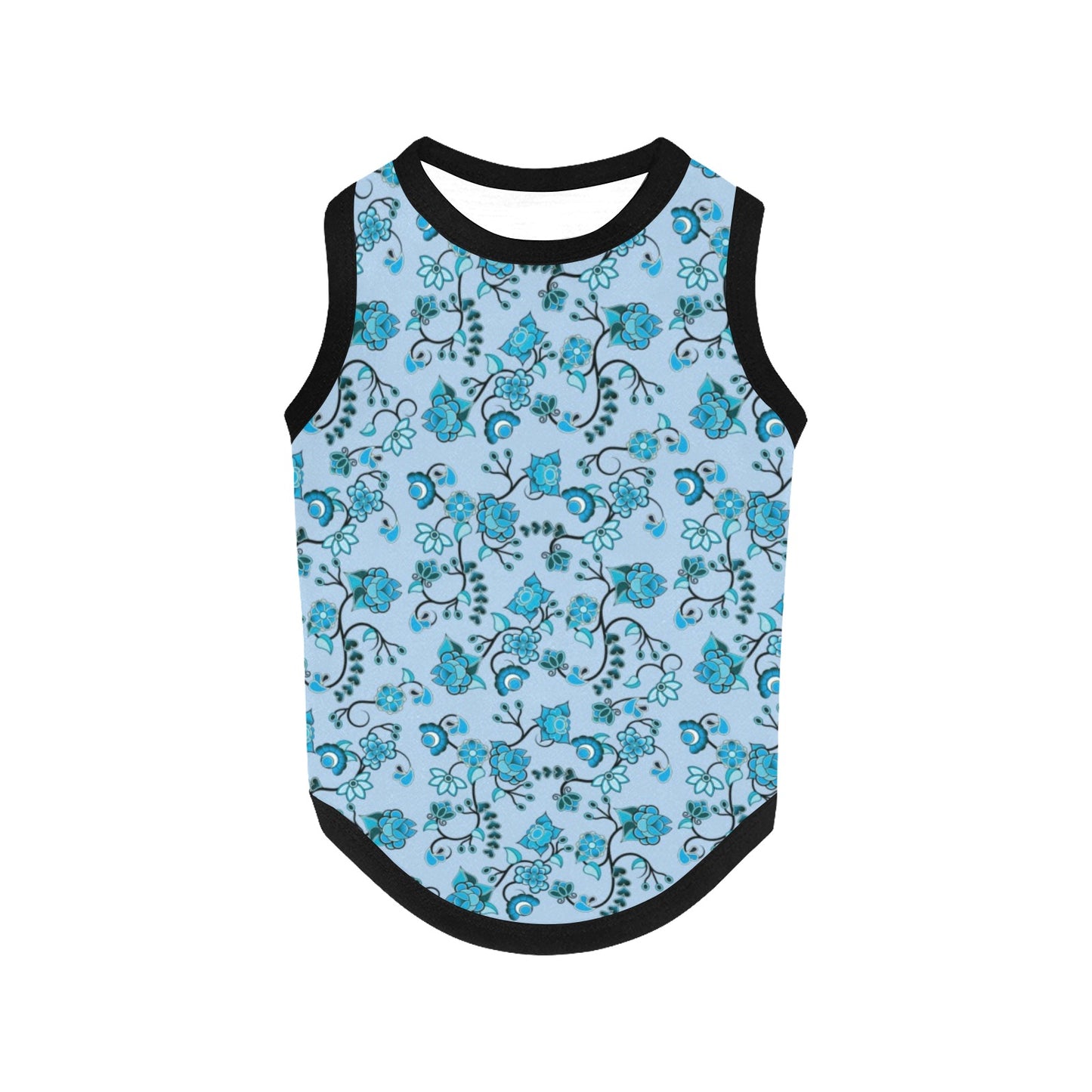 Blue Floral Amour Pet Tank Top
