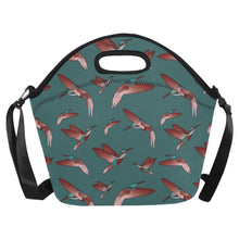 Load image into Gallery viewer, Red Swift Turquoise Neoprene Lunch Bag/Large
