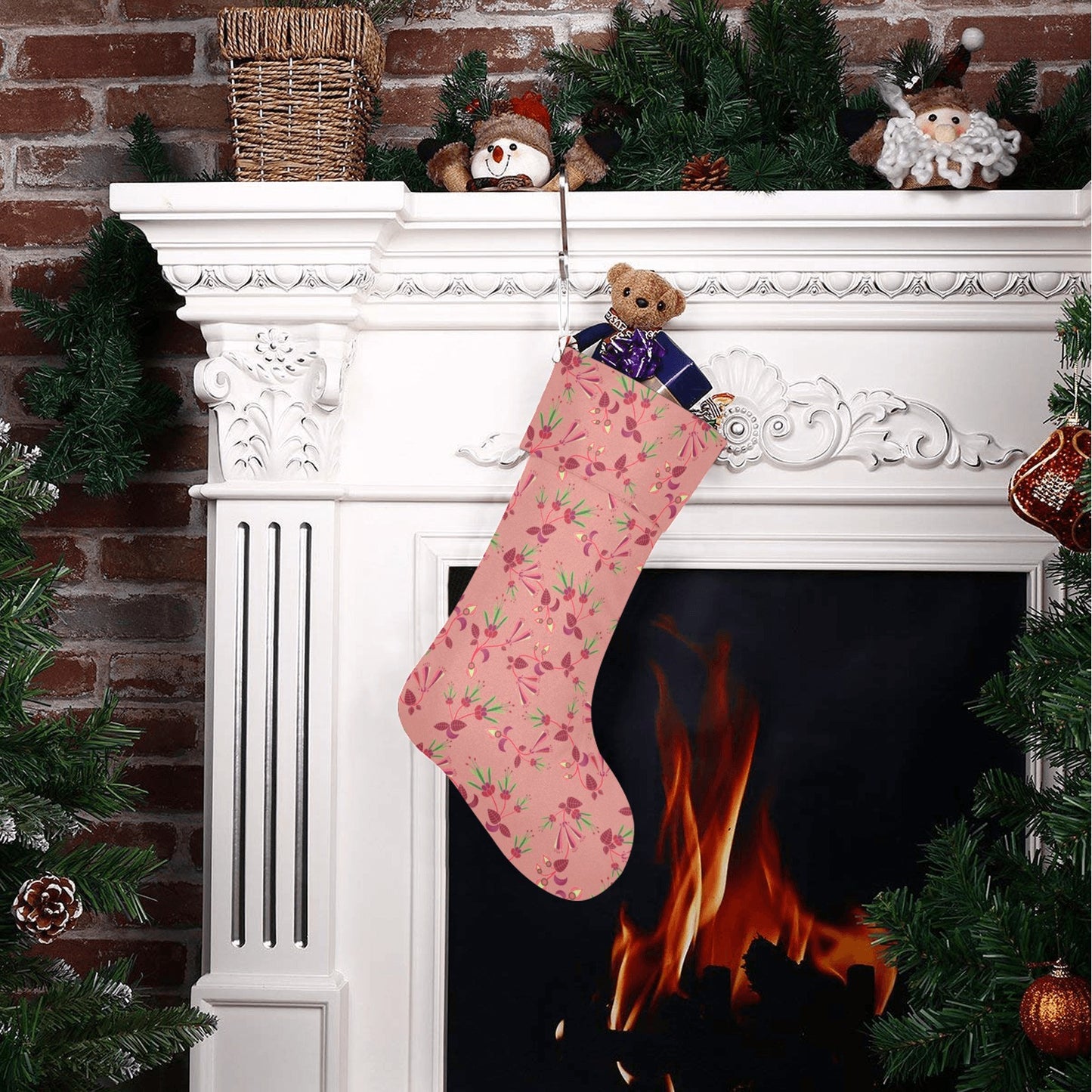 Swift Floral Peach Rouge Remix Christmas Stocking