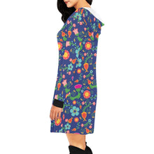 Load image into Gallery viewer, Bee Spring Twilight Hoodie Dress
