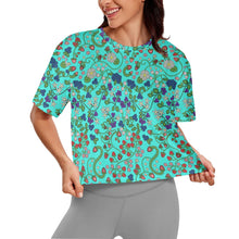 Load image into Gallery viewer, Grandmother Stories Turquoise Crop Top
