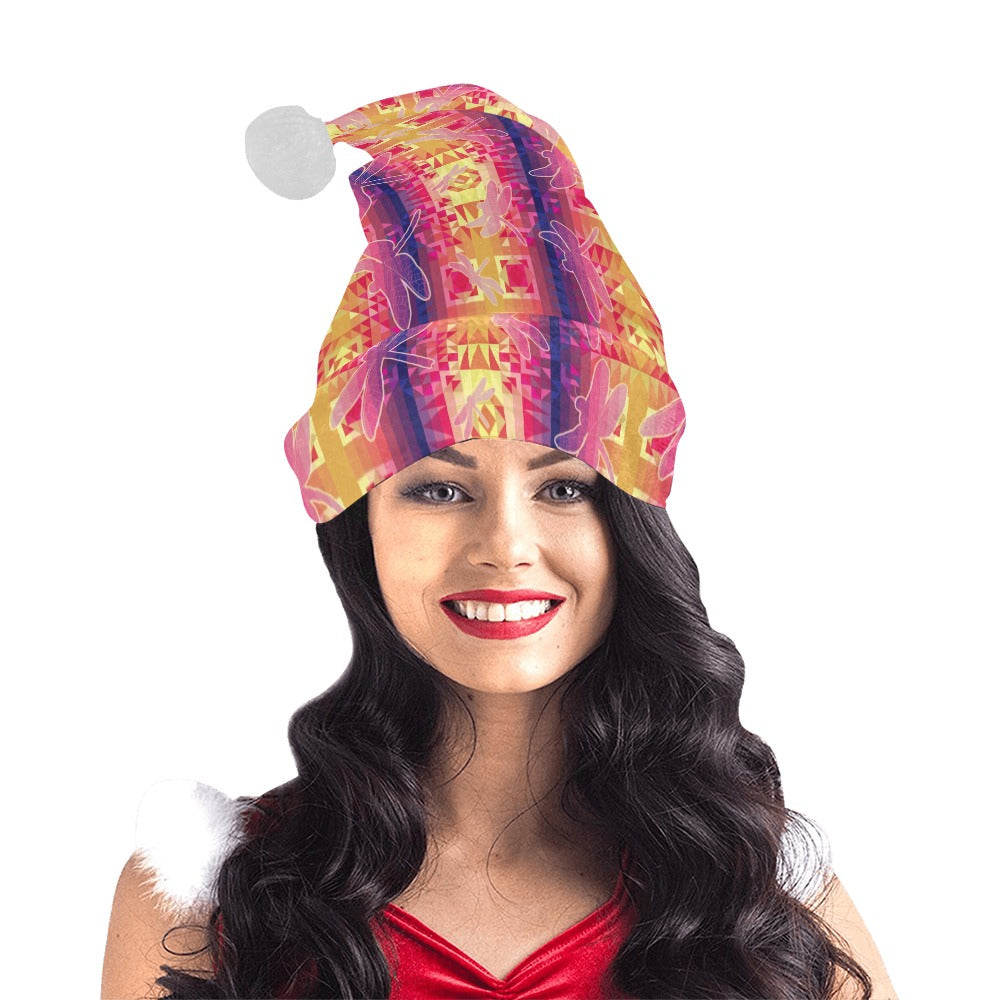 Kaleidoscope Dragonfly Santa Hat