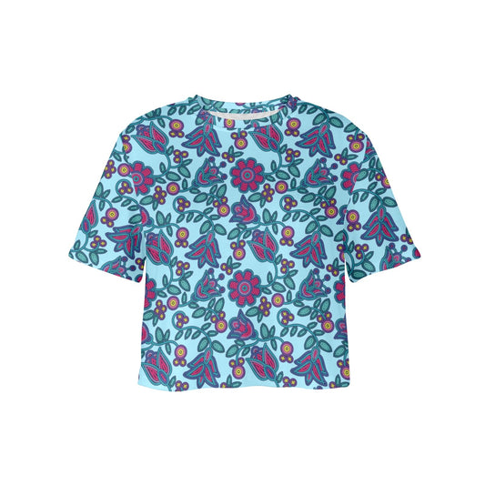 Beaded Nouveau Marine Crop Top