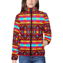 Load image into Gallery viewer, Visions of Lasting Peace Women&#39;s Stand Collar Padded Jacket
