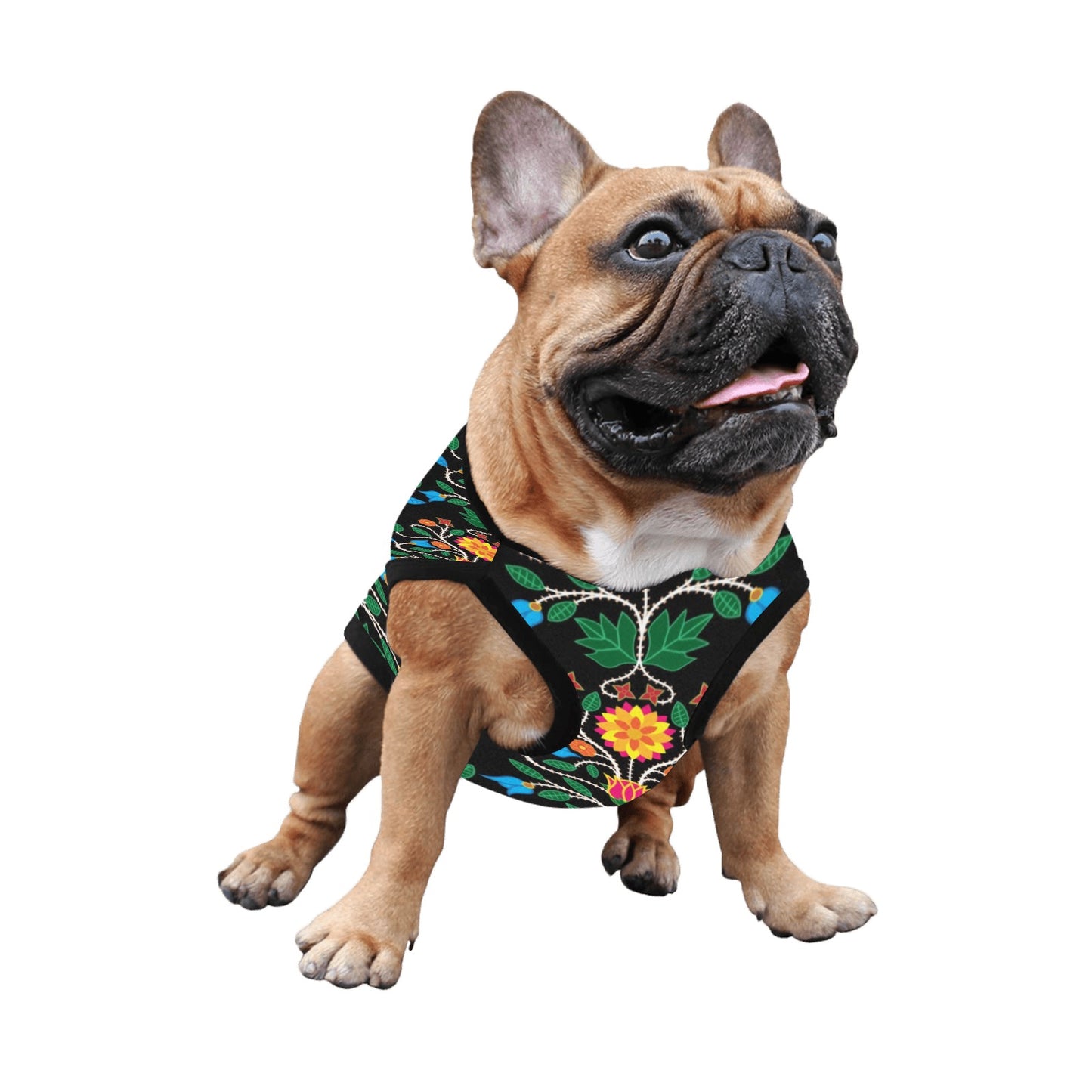 Floral Beadwork Four Clans Pet Tank Top