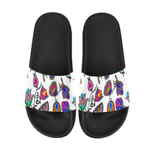 Load image into Gallery viewer, Indigenous Paisley White Men&#39;s Slide Sandals
