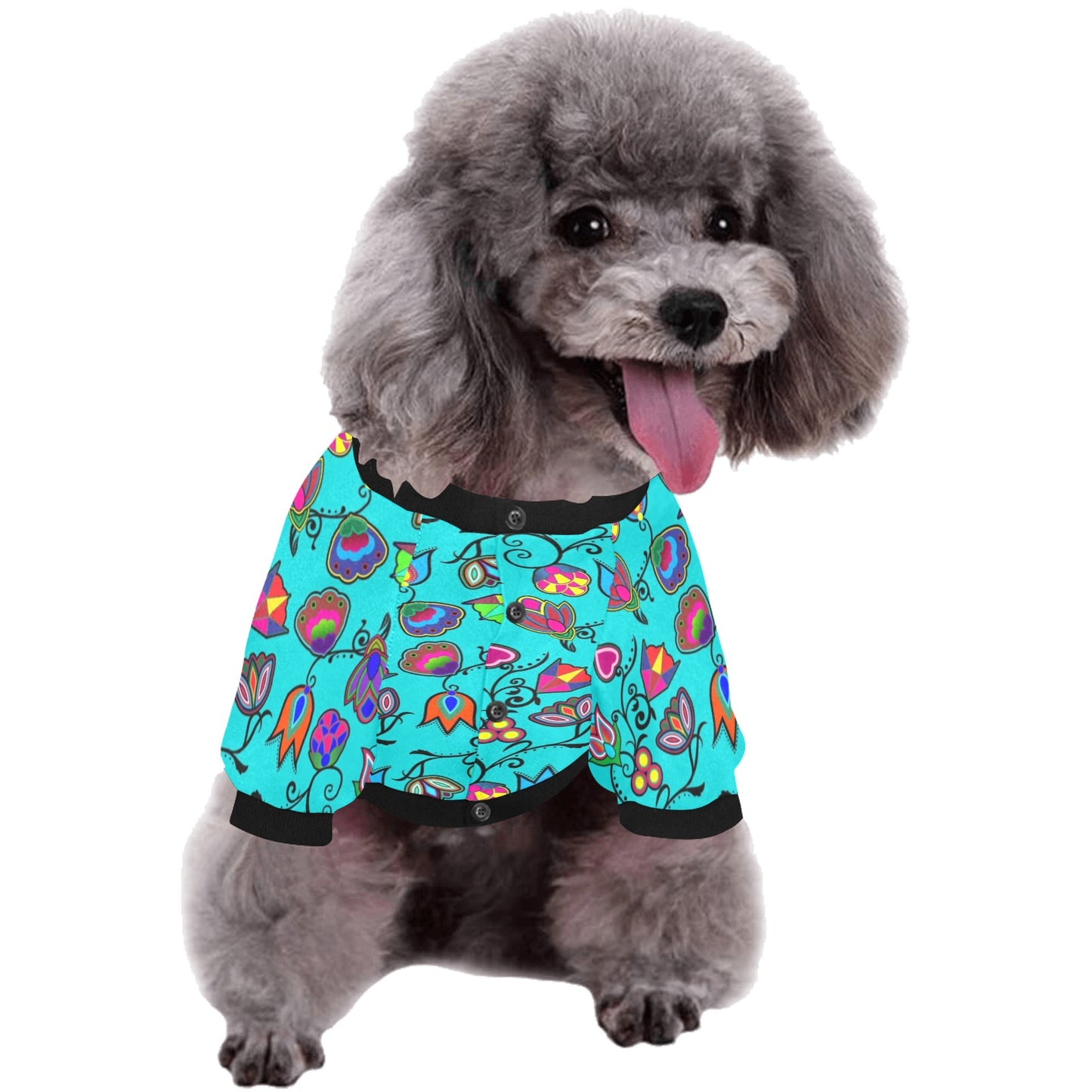 Indigenous Paisley Sky Pet Dog Round Neck Shirt