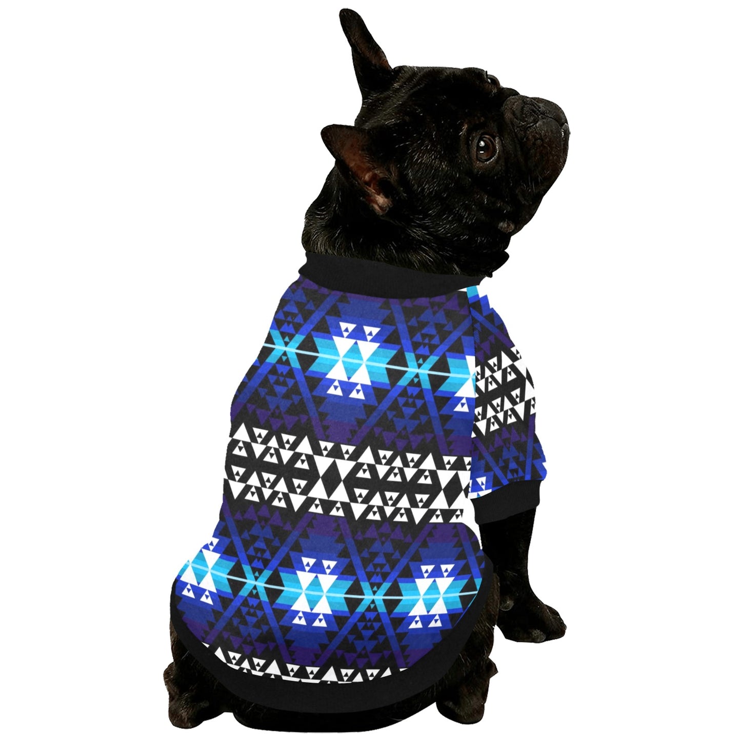 Writing on Stone Night Watch Pet Dog Round Neck Shirt