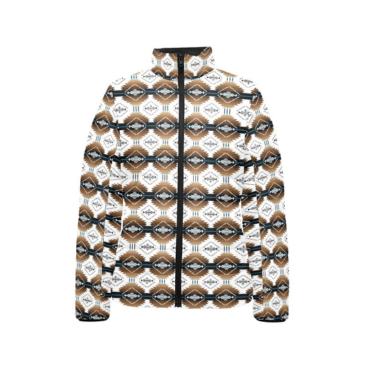 Cofitichequi White Stand Collar Jacket