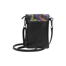 Load image into Gallery viewer, Neon Floral Hummingbirds Small Cell Phone Purse
