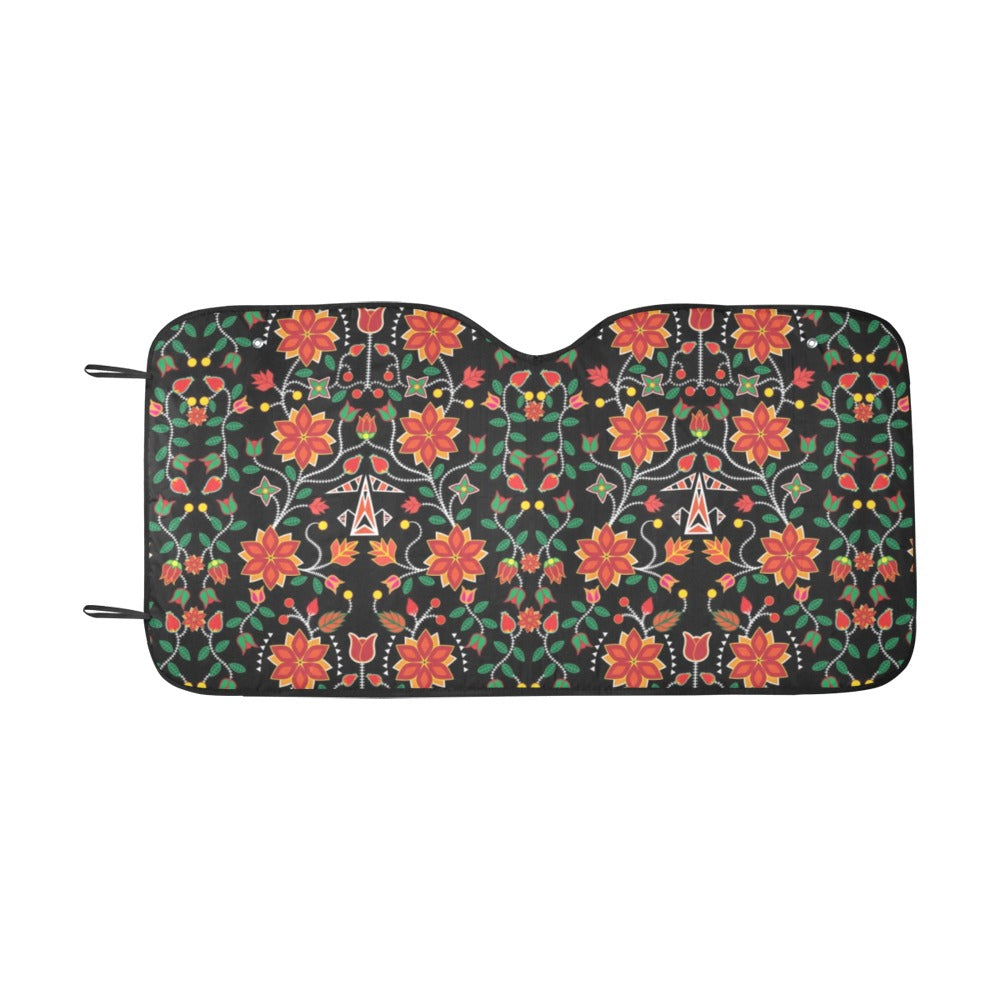 Floral Beadwork Six Bands Car Sun Shade 55