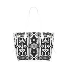 Load image into Gallery viewer, Chiefs Mountain Black and White Clover Canvas Tote Bag
