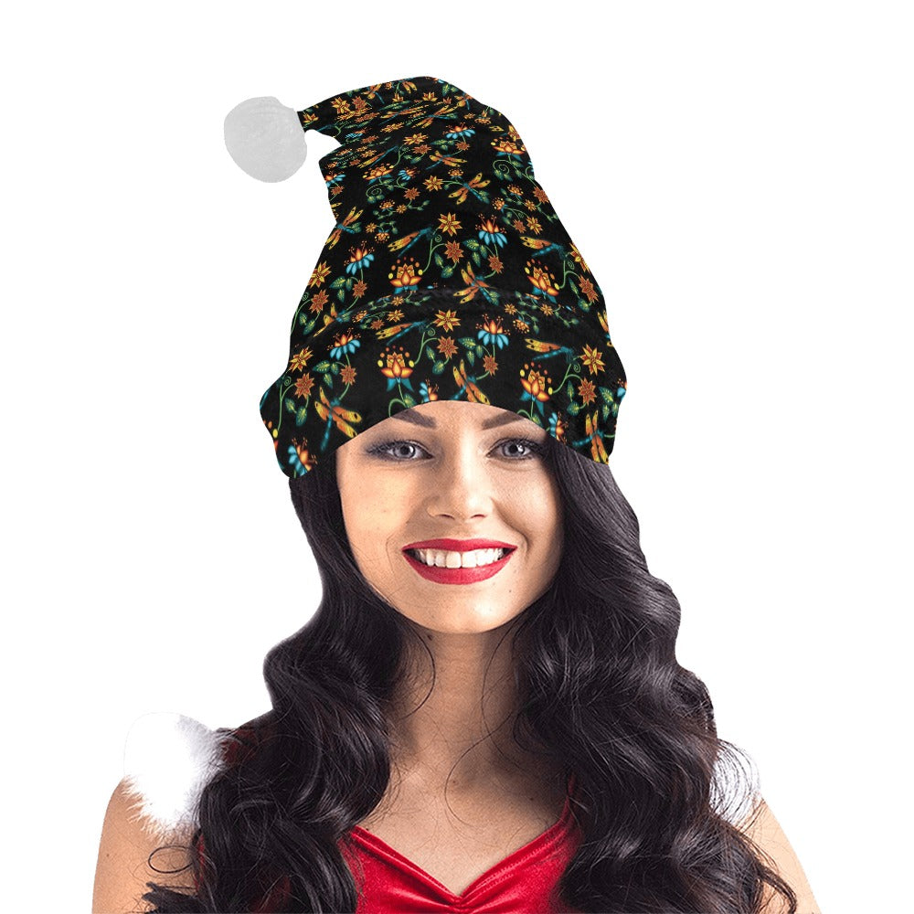 Dragon Lily Noir Santa Hat