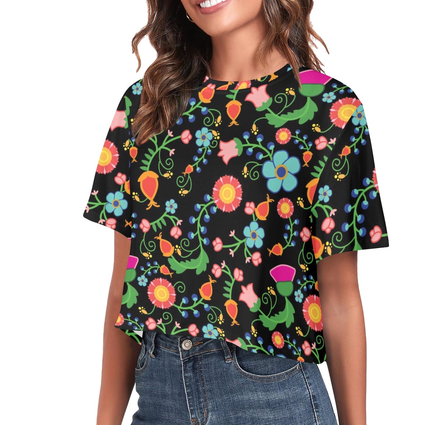 Bee Spring Night Crop Top
