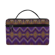 Load image into Gallery viewer, Fire Feather Purple Cosmetic Bag/Large
