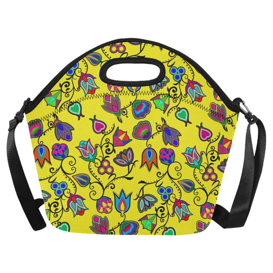 Indigenous Paisley Yellow Neoprene Lunch Bag/Large