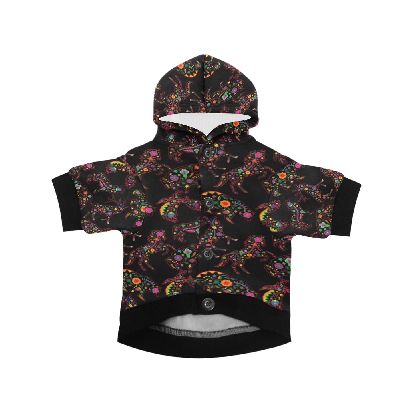 Neon Floral Animals Pet Dog Hoodie