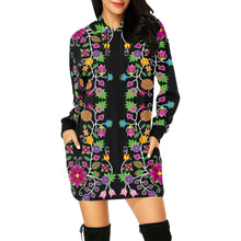 Load image into Gallery viewer, Floral Beadwork Hoodie Dress
