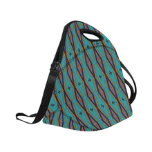 Load image into Gallery viewer, Diamond in the Bluff Turquoise Neoprene Lunch Bag/Large
