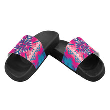 Load image into Gallery viewer, Desert Geo Blue Women&#39;s Slide Sandals
