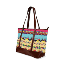 Load image into Gallery viewer, Horses and Buffalo Ledger Pink Tote Handbag
