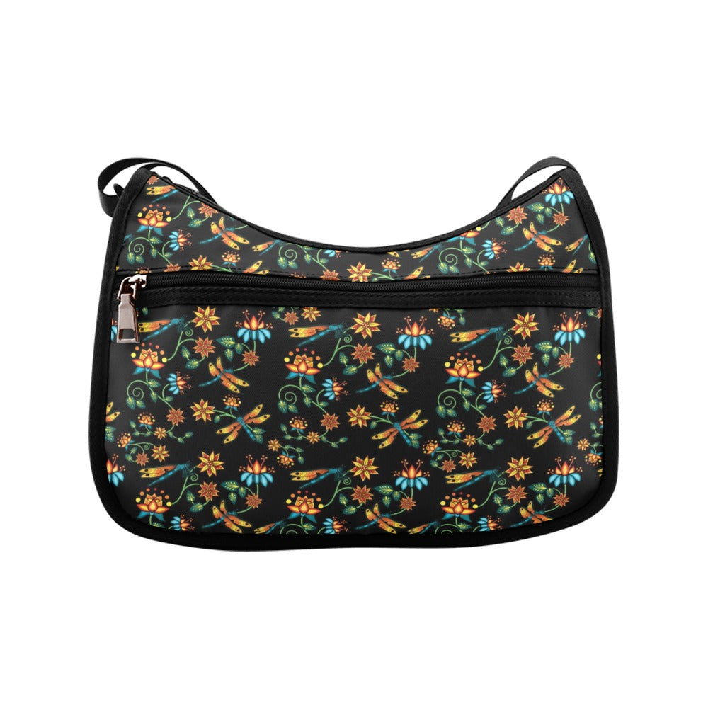 Dragon Lily Noir Crossbody Bags