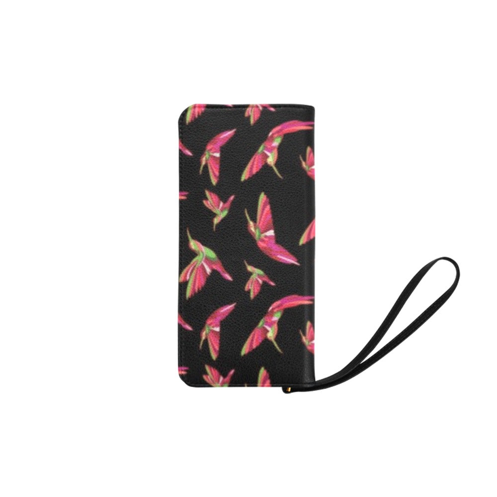 Red Swift Colourful Black Women's Clutch Purse