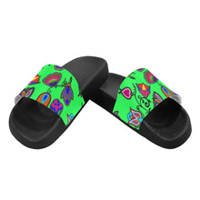 Load image into Gallery viewer, Indigenous Paisley Green Women&#39;s Slide Sandals
