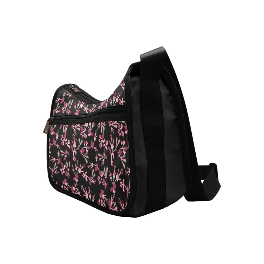 Floral Green Black Crossbody Bags