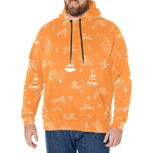 Load image into Gallery viewer, Ledger Dables Orange Men&#39;s Long Sleeve Fleece Hoodie
