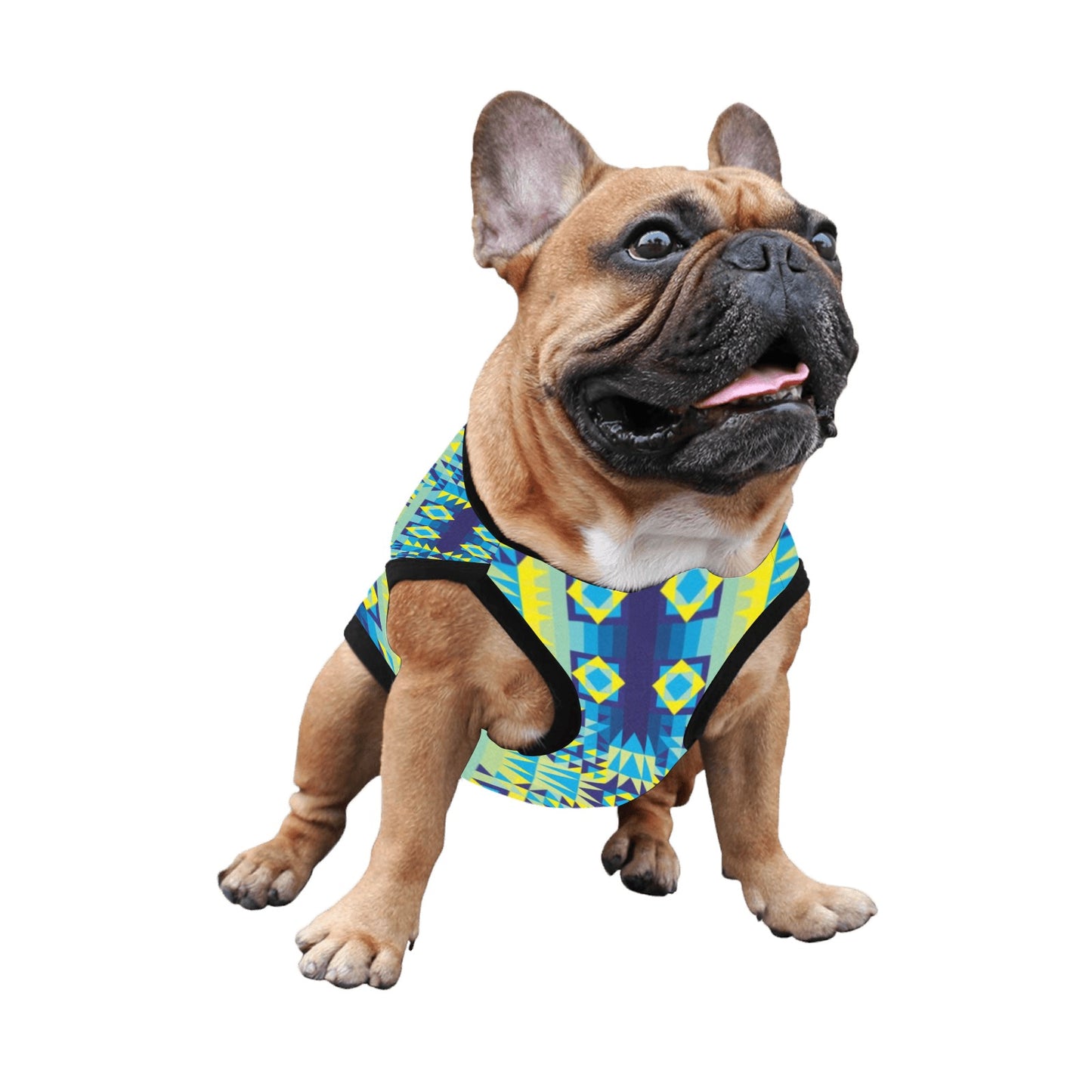 Kaleidoscope Jaune Bleu Pet Tank Top