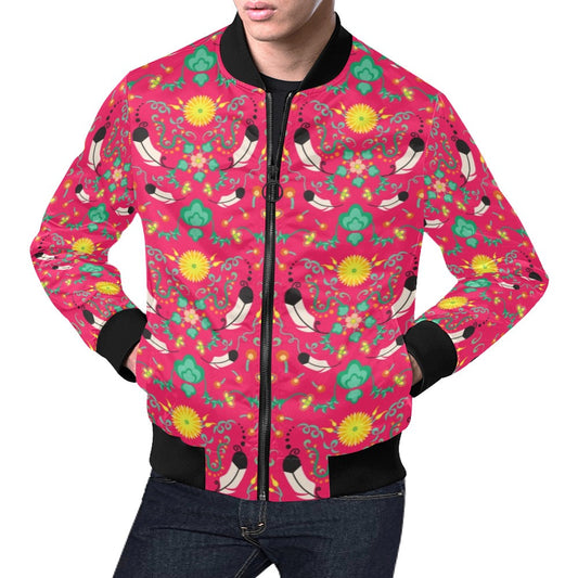 New Growth Pink Bomber Jacket for Men