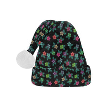 Load image into Gallery viewer, Berry Flowers Black Santa Hat
